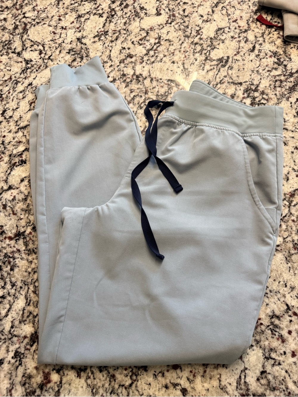 Figs womans dusty Blue zamora Navy Drawstring